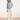 Lichtblauwe Blouse Met Geborduurde Sterren En Hartjes | Denim - Off White
