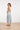 Lichtblauwe Denim Midi Rok Met Split | Denim