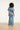 Lichtblauwe Jumpsuit Met Ceintuur En Korte Mouwen | Denim