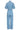 Lichtblauwe Jumpsuit Met Ceintuur En Korte Mouwen | Denim