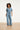 Lichtblauwe Jumpsuit Met Ceintuur En Korte Mouwen | Denim