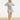 Lichtblauwe Jurk Met Witte Broderie Print | Light Blue - Off White