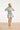 Lichtblauwe Jurk Met Witte Broderie Print | Light Blue - Off White