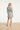 Lichtblauwe Jurk Met Witte Broderie Print | Light Blue - Off White