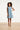 Lichtblauwe Mouwloze Denim Look Jurk | Denim