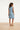 Lichtblauwe Mouwloze Denim Look Jurk | Denim