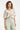 Losse Top Met Groene En Beige Bladprint En V-Hals | Soft Green - Muticolour