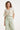 Losse Top Met Groene En Beige Bladprint En V-Hals | Soft Green - Muticolour