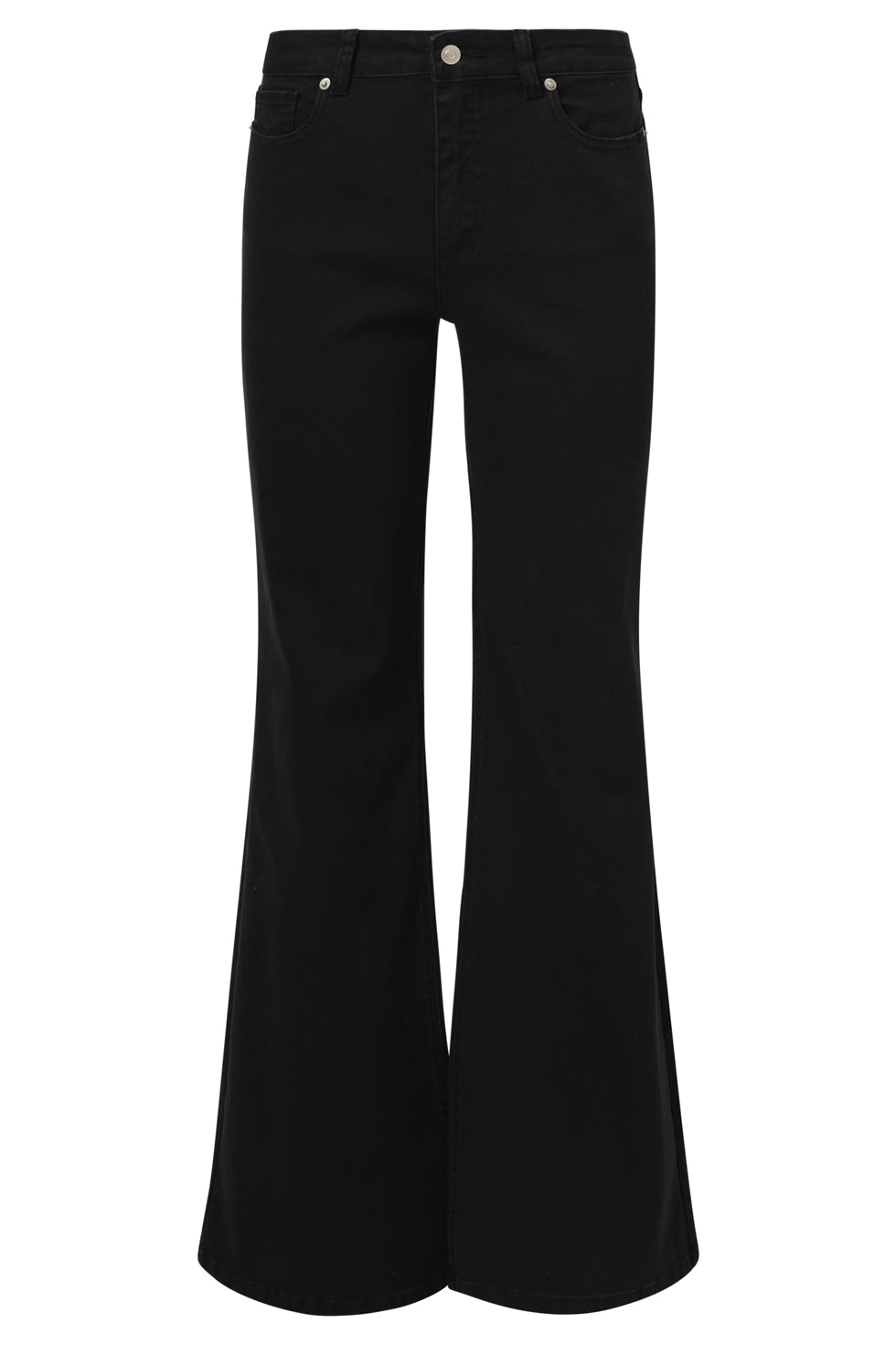Mediumblauwe Flared Jeans | Black