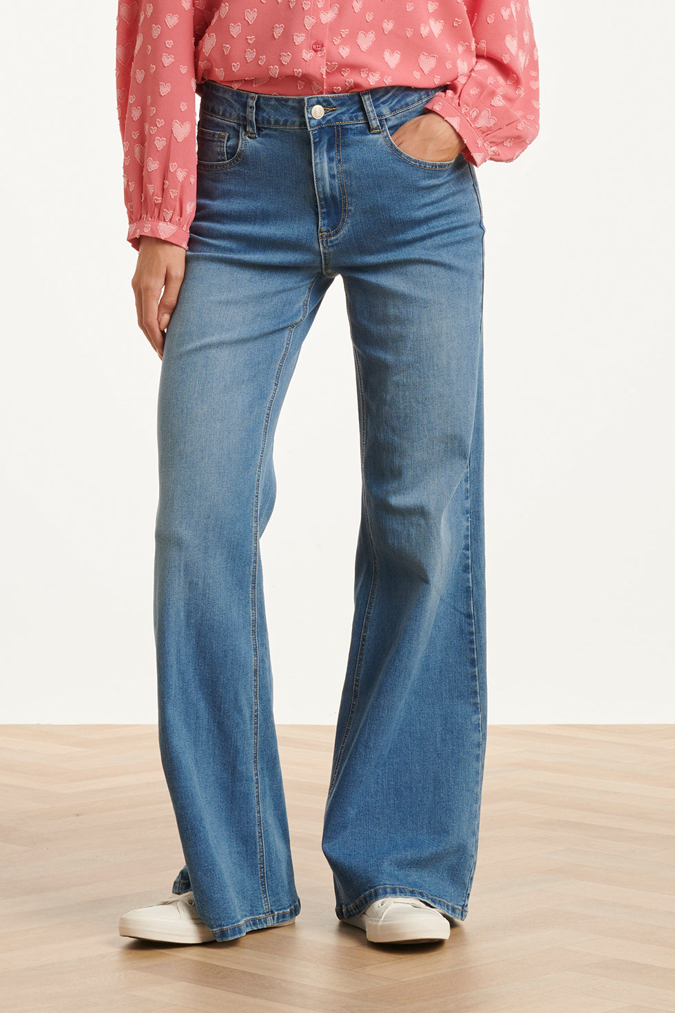 Mediumblauwe Flared Jeans | Medium Blue Denim