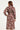 Midi Blousejurk Met Abstracte Print | Brown - Sand