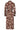 Midi Blousejurk Met Abstracte Print | Brown - Sand