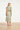 Midi Jurk Met Groene Bladprint En Ceintuur | Jade - Off White