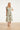 Midi Jurk Met Groene Bladprint En Ceintuur | Jade - Off White