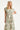 Midi Jurk Met Groene Bladprint En Ceintuur | Jade - Off White