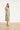 Midi Jurk Met Groene Bladprint En Ceintuur | Jade - Off White