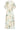 Midi Jurk Met Groene En Beige Bladprint En Ceintuur | Soft Green - Muticolour