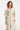 Midi Jurk Met Groene En Beige Bladprint En Ceintuur | Soft Green - Muticolour