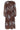 Midi Jurk met Grote Bloemenprint in Bruin en Licht blauw | Brown - Light Blue