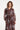 Midi Jurk met Grote Bloemenprint in Bruin en Licht blauw | Brown - Light Blue