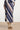 Midi Rok met Dynamische Strepenprint | Navy - Taupe