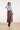 Midi Rok met Speelse Stippenprint | Brown - Light Blue