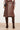 Midi Rok van Faux Leather | Brown