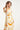 Midi V hals Jurk met Oranje Aztec Print | White - Yellow