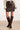 Mini Rok van Glanzend Faux Leather | Dark Brown