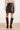 Mini Rok van Glanzend Faux Leather | Dark Brown