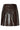 Mini Rok van Glanzend Faux Leather | Dark Brown