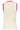 Mouwloze Rib Top Met Contrasterende Boorden | Off White - Fuchsia