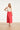 Mouwloze Rib Top Met Contrasterende Boorden | Off White - Fuchsia