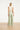 Mouwloze Rib Top Met Contrasterende Boorden | Off White - Soft Green