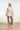 Off-White Blazerjas Met Ceintuur En Visgraatdessin | Sand