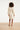 Off White Jurk Met Gouden Borduursels En Taille Elastiek | Off White - Sand