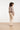 Off-White en Taupe Gestreept Kort Bomberjack met Hoge Kraag | Taupe