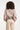 Off-White en Taupe Gestreept Kort Bomberjack met Hoge Kraag | Taupe