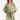 Olijfgroene Jurk Met Palmprint En Ceintuur | Army - Light Army