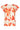 Oranje Bloe Print Blouse Met Knoopsluiting En Korte Mouwen | Sand - Muticolour