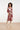 Vestido cruzado com estampado gráfico de folhas | Bordeaux - Sand