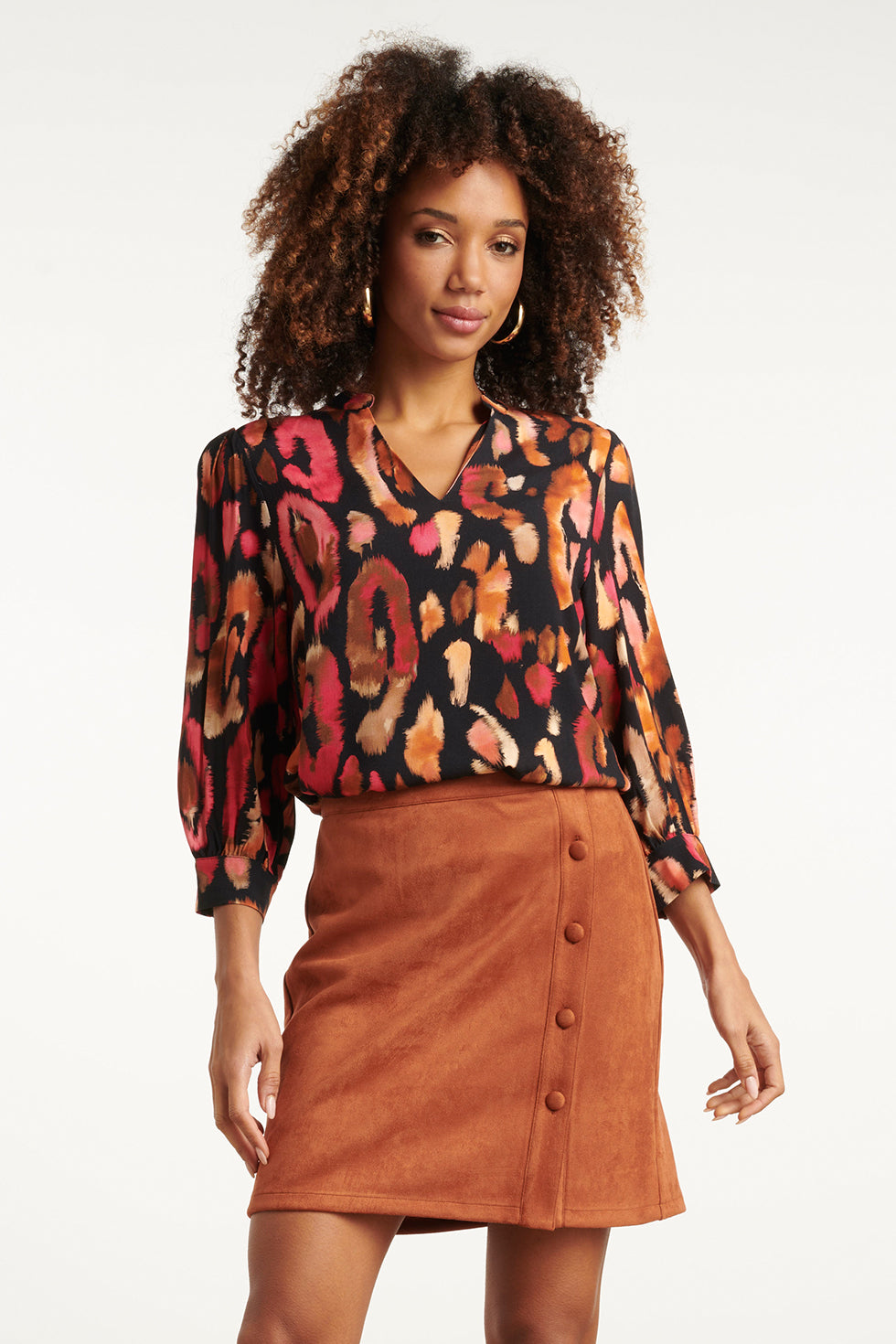 Roze En Zwart Dierenprint Top | Blackwhite