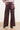 Satijnen Wide Leg Broek | Aubergine