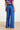 Smashed Lemon Blauwe Broek met Wijde Pijpen en Hoge Taille | Blue