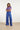 Smashed Lemon Blauwe Broek met Wijde Pijpen en Hoge Taille | Blue