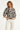 Smashed Lemon Blouse met Zwart-Beige Abstracte Print en Strikdetails | Black White