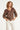 Smashed Lemon Bruine Blouse met Goudkleurige Borduursels en V-Hals | Brown