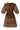 Smashed Lemon Bruine Jurk met Goudkleurig Borduursel en Tailleceintuur | Brown