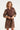 Smashed Lemon Bruine Jurk met Goudkleurig Borduursel en Tailleceintuur | Brown