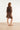 Smashed Lemon Bruine Jurk met Goudkleurig Borduursel en Tailleceintuur | Brown